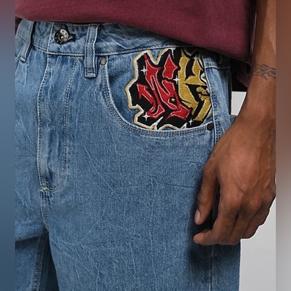 Zumiez Ninth Hall Ambush Medium Blue Loose Fit Jeans - Picture 5 of 8